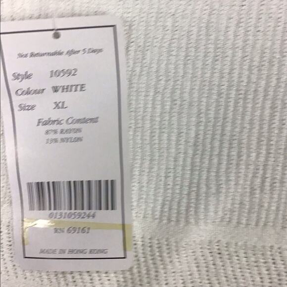 Carlisle Collection Women’s XL White Knit Tank Top Sleeveless Pullover Sweater - Picture 7 of 11